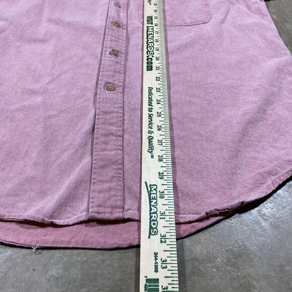 VTG Three Rivers Pink Denim Button Down Shirt USA Made 80s M - Picture 5 of 6